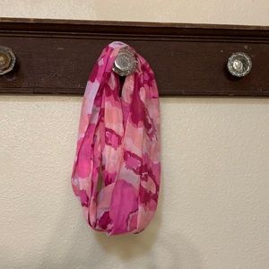 Pink floral infinity scarf